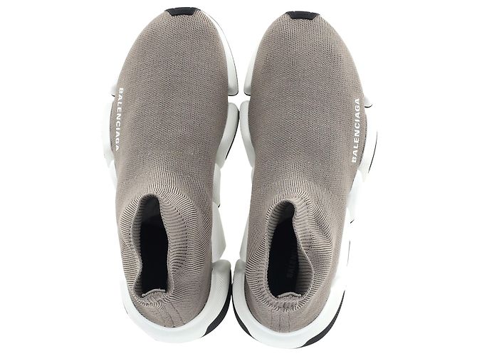 Baskets Balenciaga Speed 2.0 en polyester gris - vue 4