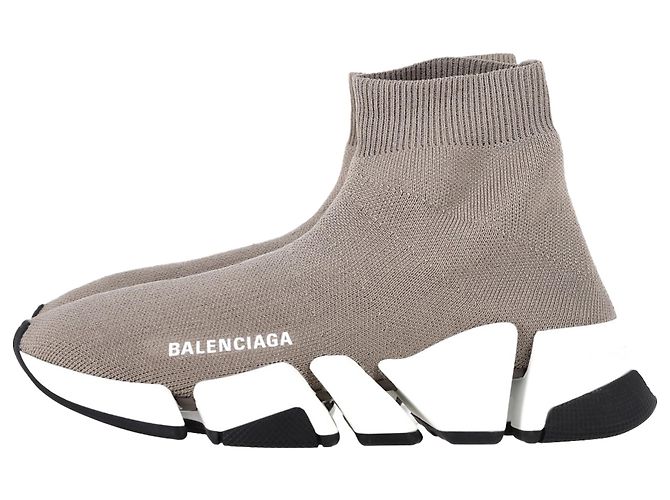 Baskets Balenciaga Speed 2.0 en polyester gris - vue 5