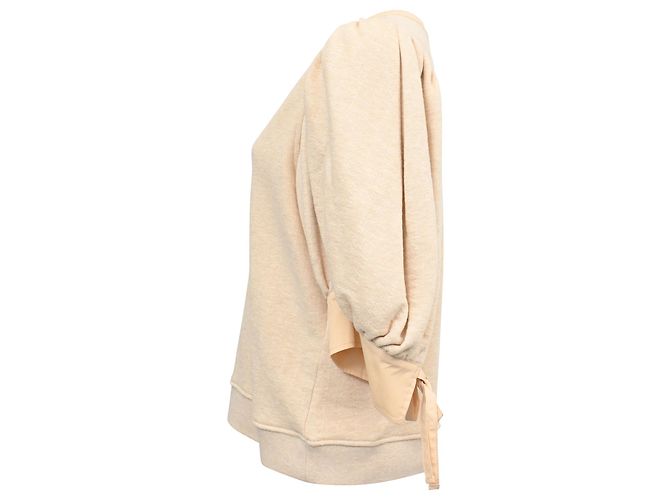 Blusa de manga abullonada de punto Ulla Johnson Pia en algodón crema Blanco Crudo - vista 2