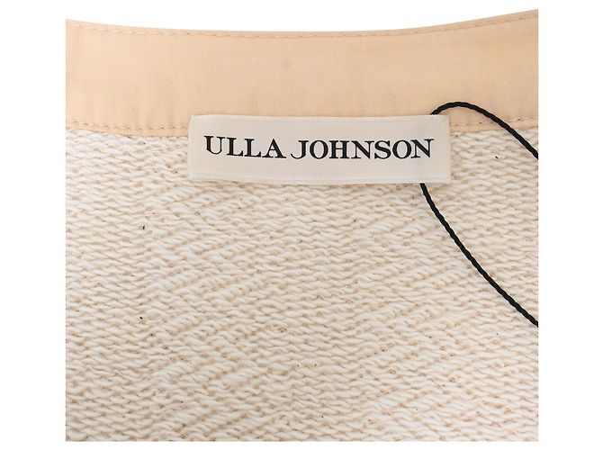 Blusa de manga abullonada de punto Ulla Johnson Pia en algodón crema Blanco Crudo - vista 5