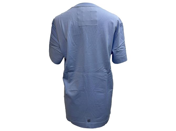 Givenchy Eagle Logo-Print T-Shirt in Blue Cotton - view 3