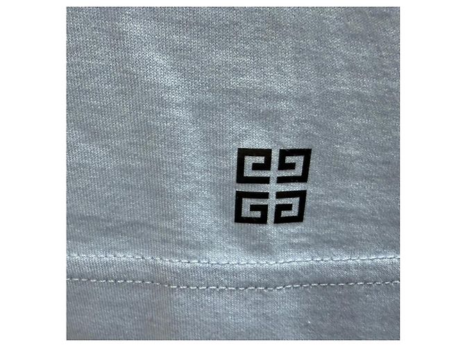 Givenchy Eagle Logo-Print T-Shirt in Blue Cotton - view 4