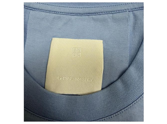 Givenchy Eagle Logo-Print T-Shirt in Blue Cotton - view 5