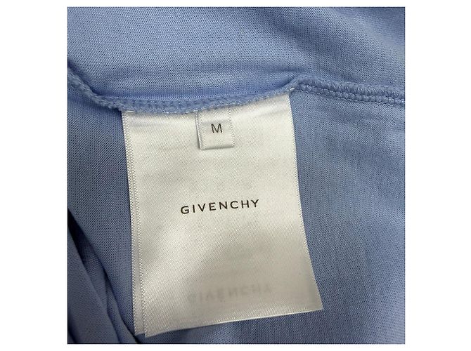Givenchy Eagle Logo-Print T-Shirt in Blue Cotton - view 6