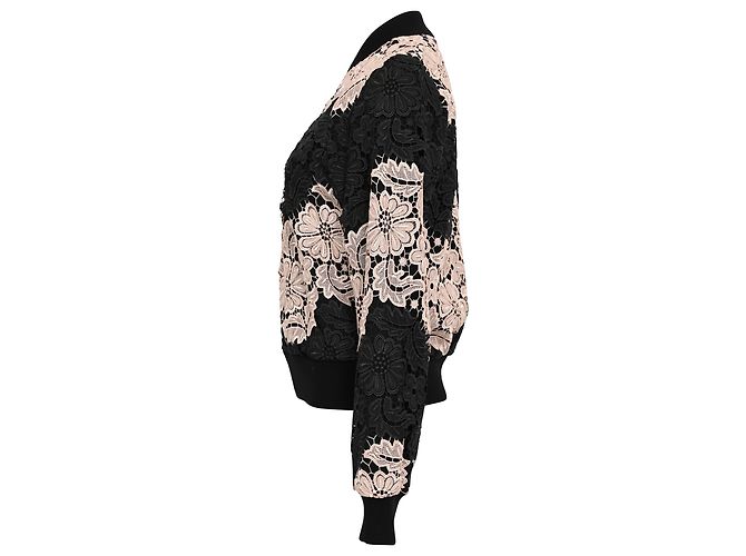 Felisa Spitzen-Bomberjacke von Alice + Olivia aus schwarzem Polyester - Ansicht 2