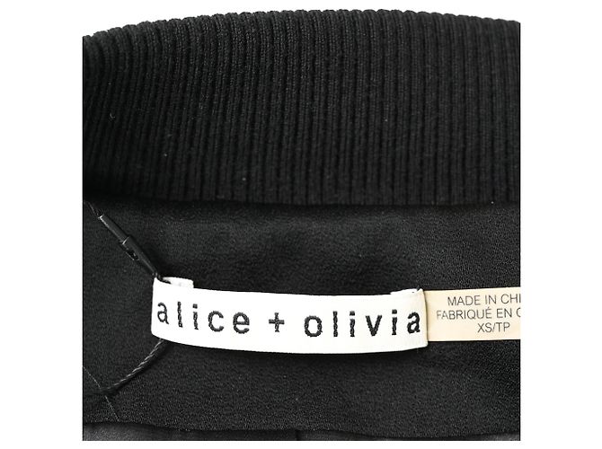 Felisa Spitzen-Bomberjacke von Alice + Olivia aus schwarzem Polyester - Ansicht 4