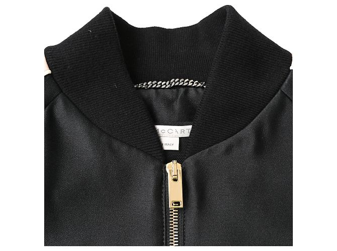 Stella Mc Cartney Chaqueta Bomber Bordada con Pájaros en Algodón Negro Stella McCartney - vista 5