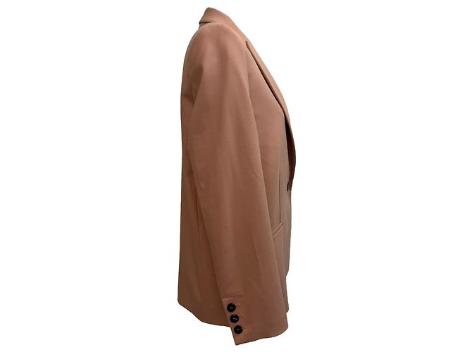Beige Polyester Einreiher Blazer von Victoria Victoria Beckham - Ansicht 2