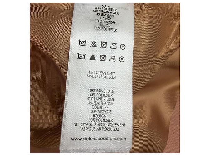 Beige Polyester Einreiher Blazer von Victoria Victoria Beckham - Ansicht 6