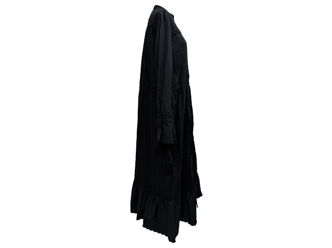 Abito camicia in popeline nero con bordi scallop See by Chloé - vista 2