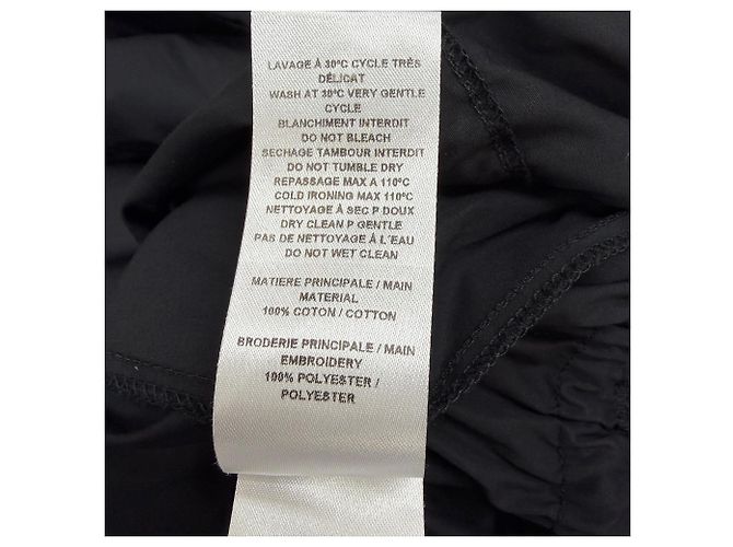 Abito camicia in popeline nero con bordi scallop See by Chloé - vista 5