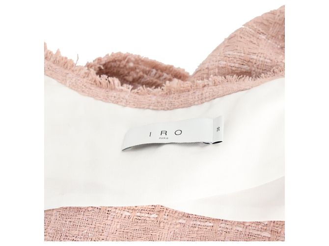 Chaqueta con flecos Iro Shavani en algodón rosa Castaño - vista 7