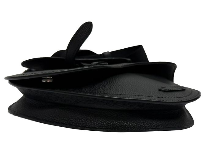 Pochette Messenger Saddle Dior in pelle di vitello grana nera Nero - vista 6