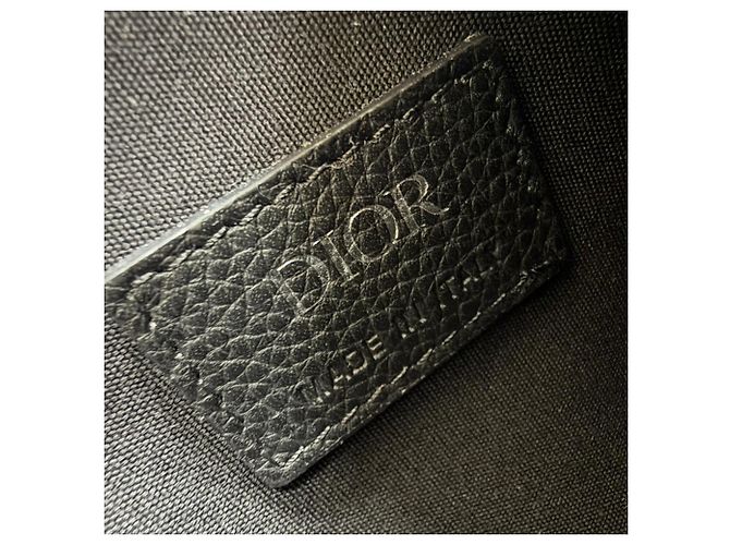 Pochette Messenger Saddle Dior in pelle di vitello grana nera Nero - vista 8