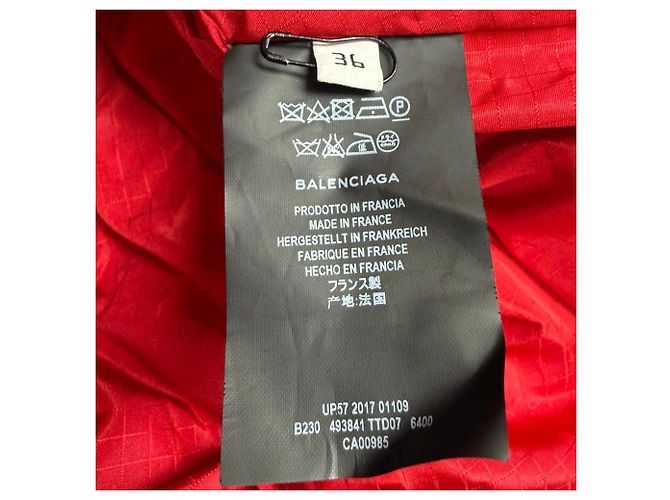 Abrigo Puffer Balenciaga en Poliéster Rojo Roja - vista 6