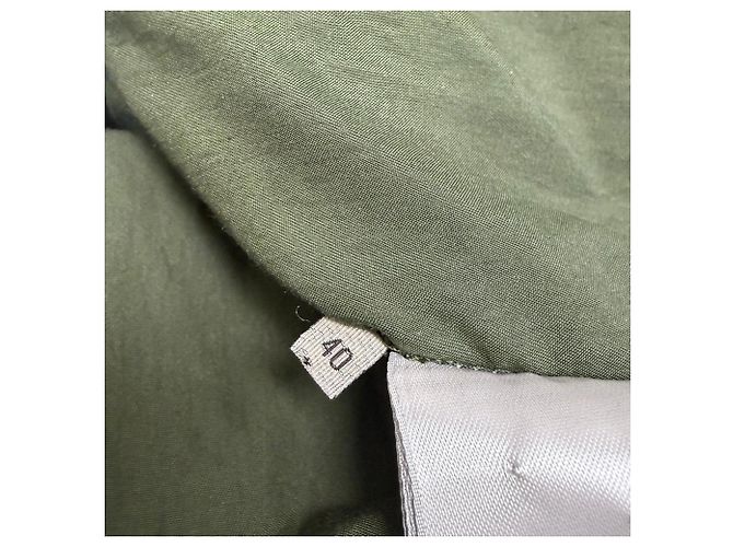 Abrigo trench sin mangas de doble botonadura Bottega Veneta en algodón oliva Verde Verde oliva - vista 5