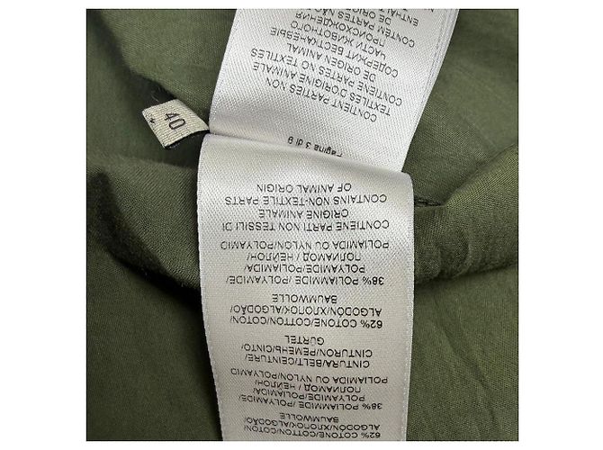 Abrigo trench sin mangas de doble botonadura Bottega Veneta en algodón oliva Verde Verde oliva - vista 7