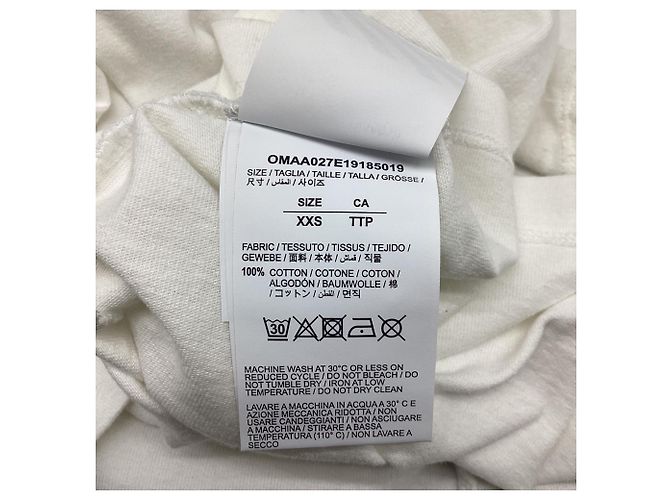 Off White Camiseta de algodón blanco con estampado de logo Off-White 2013 Crudo - vista 7