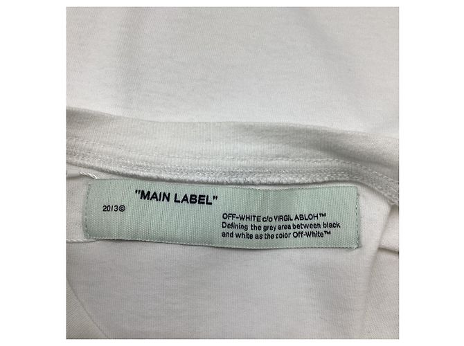 Off White Camiseta de algodón blanco con estampado de logo Off-White 2013 Crudo - vista 8