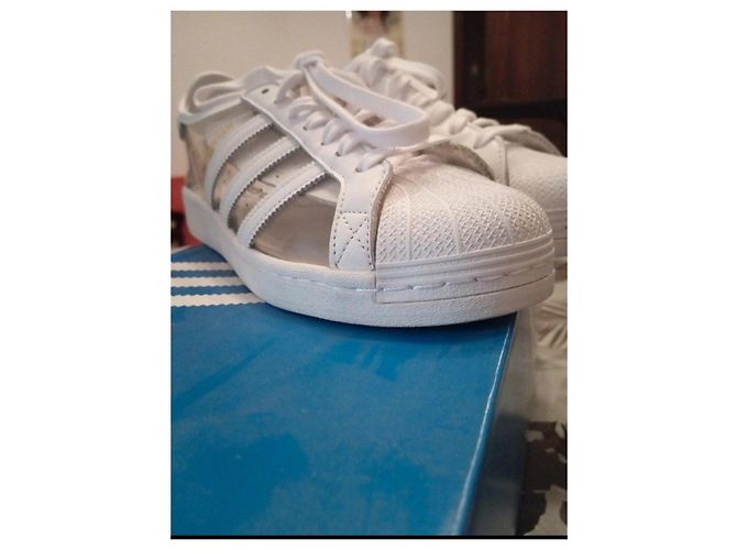 Sneakers Adidas Superstar Trasparenti Bianche Bianco - vista 4