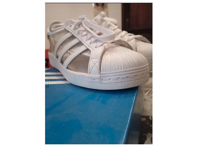 Sneakers Adidas Superstar Trasparenti Bianche Bianco - vista 6