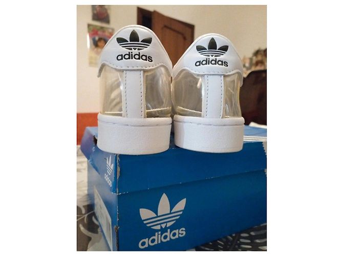 Sneakers Adidas Superstar Trasparenti Bianche Bianco - vista 8