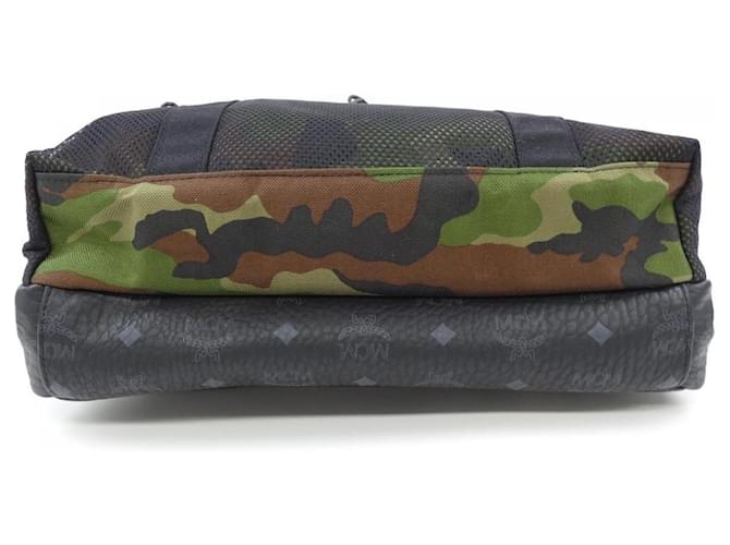 Bolso MCM PHENOMENON Castaño Negro Caqui - vista 3