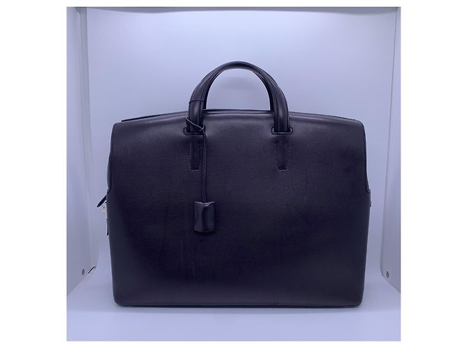 Mallette Hermès Cityhall en cuir ébène - vue 2