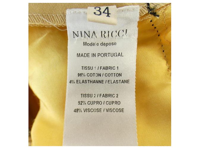 Autre Marque Falda Nina Ricci Amarillo - vista 3