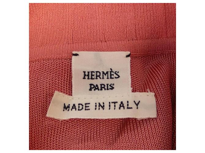 Hermès Top de punto Hermes Rosa - vista 4