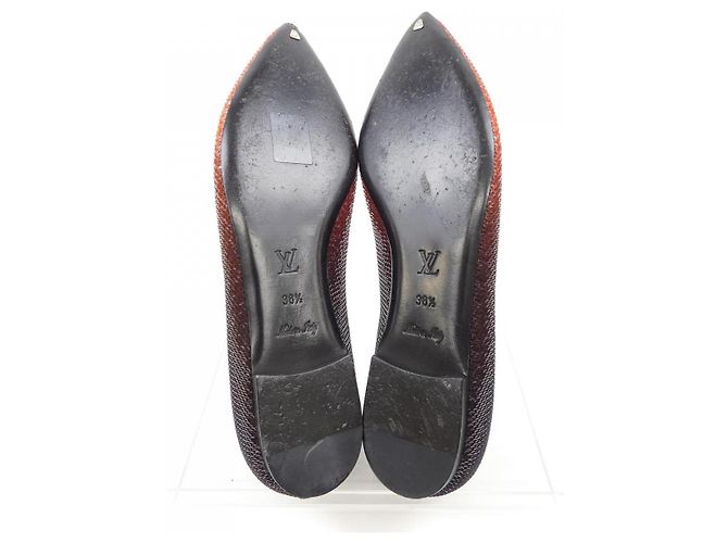 Scarpe in pelle Louis Vuitton Marrone Rosso - vista 4