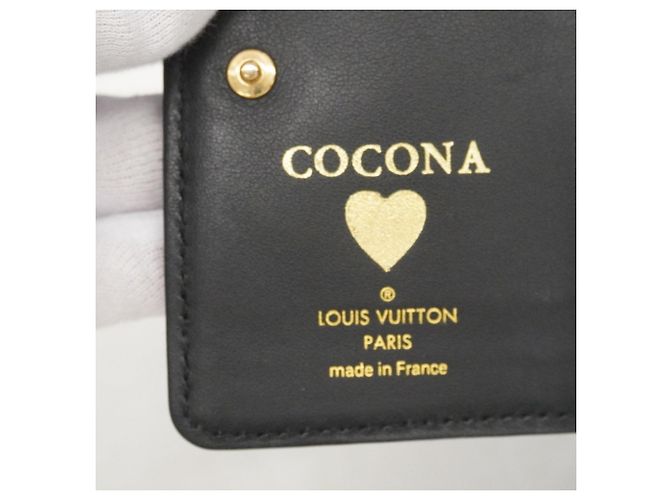 Coussin Cartera Lou de cuero Monogram grabado Louis Vuitton Negro - vista 4