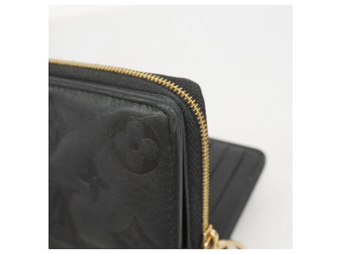 Coussin Cartera Lou de cuero Monogram grabado Louis Vuitton Negro - vista 5