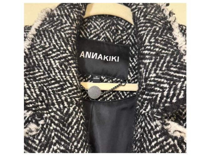 Autre Marque Abrigo de lana negro Talla 42 - vista 3