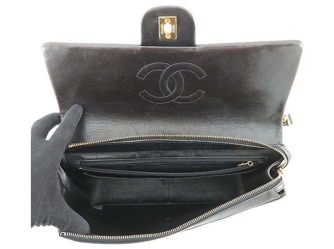 Borsa in pelle nera Chanel Nero - vista 5