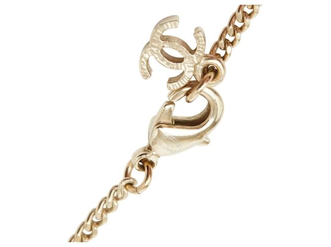 Collana in strass Chanel Coco Mark D'oro Arancione - vista 5