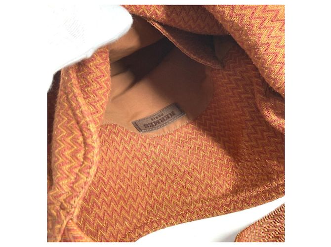 Hermès Orange Canvas Schultertasche - Ansicht 13