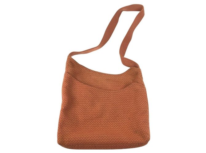 Hermès Orange Canvas Schultertasche - Ansicht 16