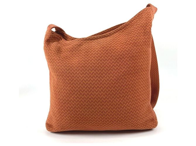 Hermès Orange Canvas Schultertasche - Ansicht 2