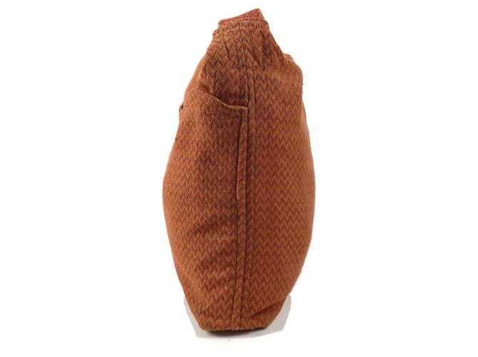 Hermès Orange Canvas Schultertasche - Ansicht 4