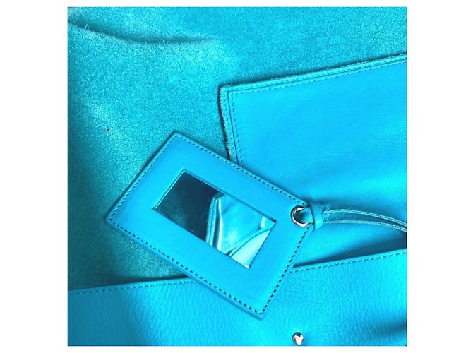 Borsa a spalla A4 The Paper in pelle blu di Louis Vuitton - vista 14