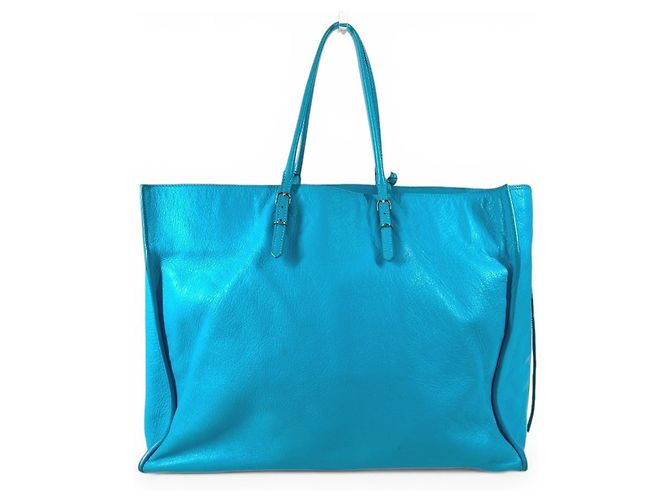 Borsa a spalla A4 The Paper in pelle blu di Louis Vuitton - vista 2