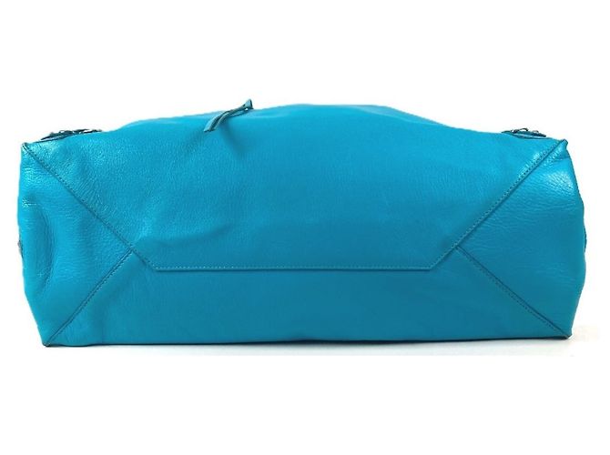 Borsa a spalla A4 The Paper in pelle blu di Louis Vuitton - vista 5
