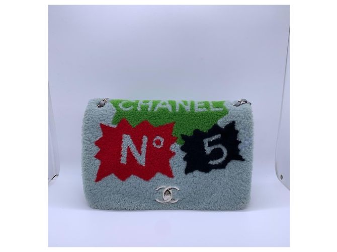 Chanel Borsa a Catena Cf Jumbo Grigia Lana e Pelle Grigio - vista 2