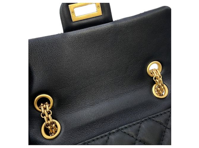 Borsa a Spalla Chanel Catena Matelassé 2.55 Mini Pelle Nero - vista 10