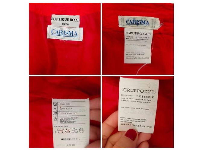Valentino Garavani Valentino Carisma tailleur rosso in cotone anni '90 - vista 12