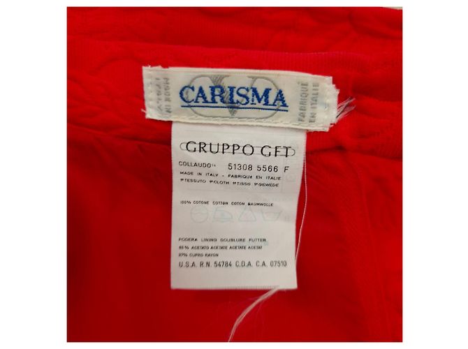Valentino Garavani Valentino Carisma tailleur rosso in cotone anni '90 - vista 3