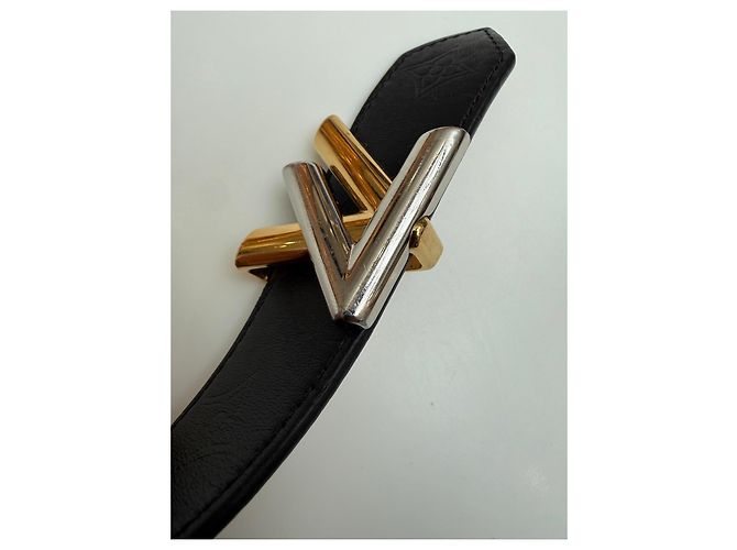 Louis Vuitton LV Twist Monogram Leder Initiales Gürtel Schwarz - Ansicht 11