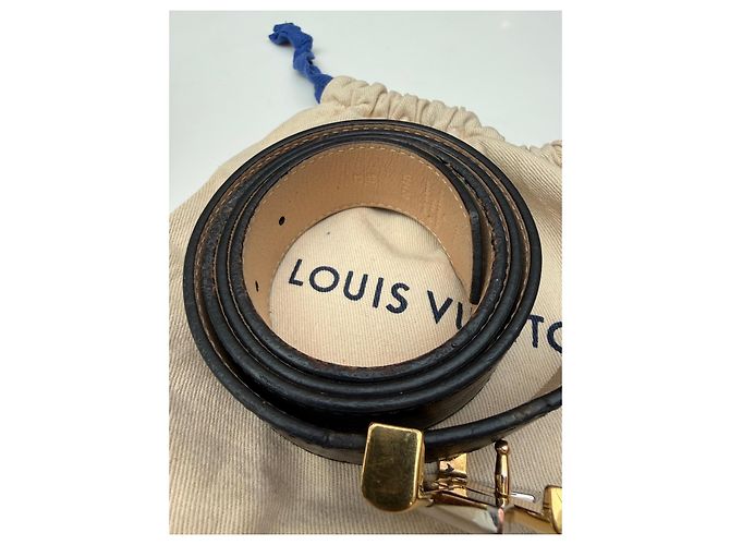 Louis Vuitton LV Twist Monogram Leder Initiales Gürtel Schwarz - Ansicht 13