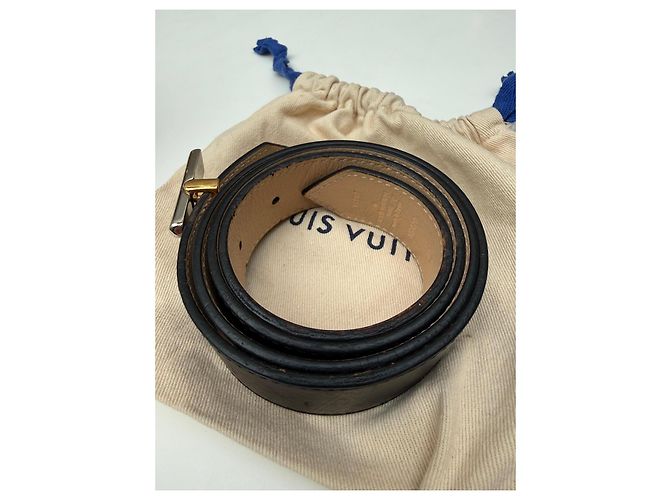 Louis Vuitton LV Twist Monogram Leder Initiales Gürtel Schwarz - Ansicht 14